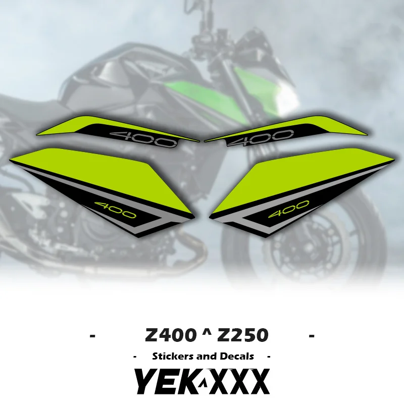 Coque de carénage de moto en métal, autocollant de document personnalisé, Kawasaki Z400 Z250 19 20 21 22 23, Z400 Z250 19-24, nouveau