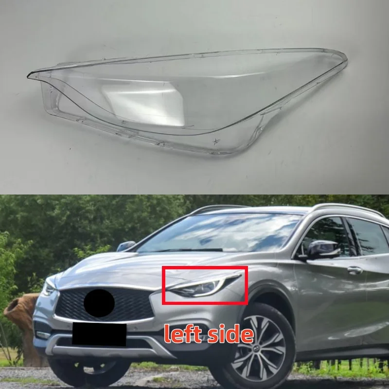 For Infiniti QX30 2016 2017 2018 Car Headlamp Lens Replacement Headlight Shell Cover Headlight Glass