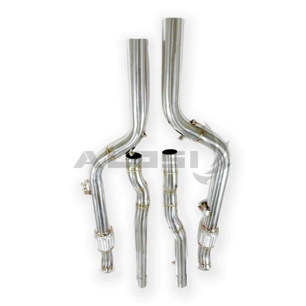 mid pipe Equal Length SS304 exhaust for Mercedes Benz C43/GLC43 AMG 3.0T 2020-2023 Exhaust-pipe System Tuning Middle-pipe SS304