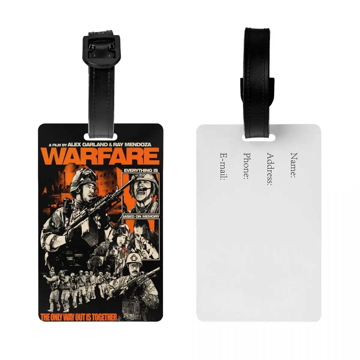 بطاقة الأمتعة لفيلم Warfare (2025) لملصق تعريف غطاء الخصوصية لحقائب السفر