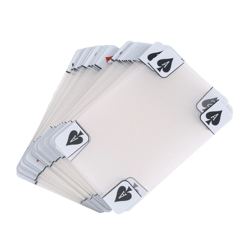 

Creative Transparent Plastic Waterproof Poker Novelty Poker Index Playing Cards