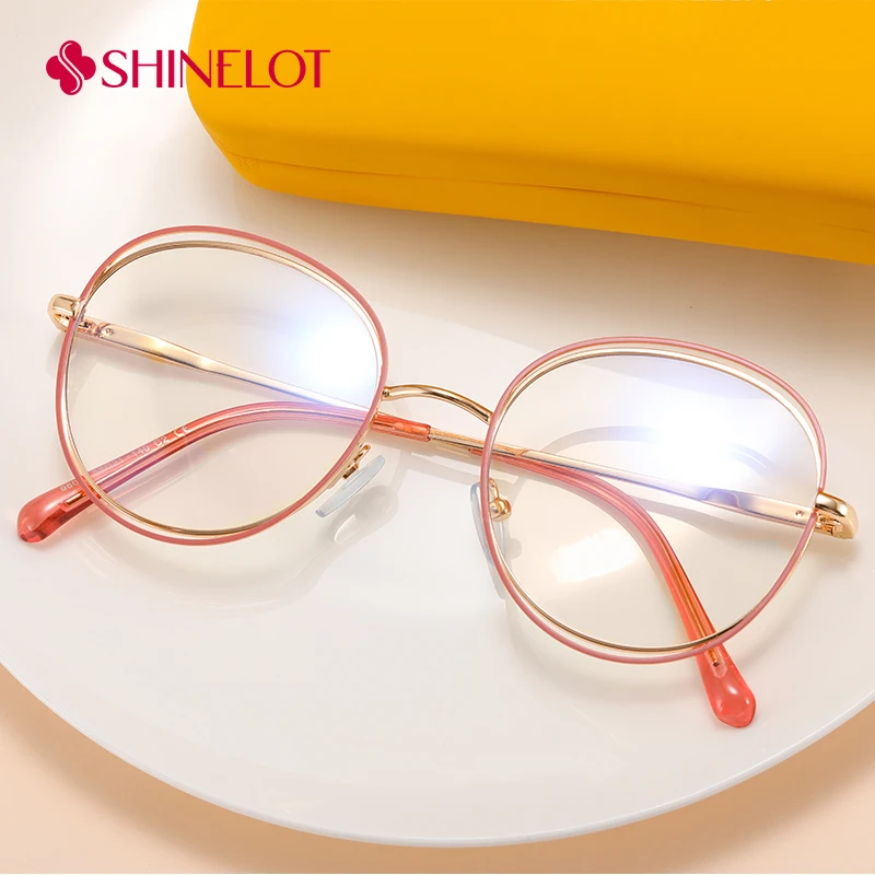 

96031 Cute New Craft Women Oval Eyeglasses Female Eye Protection Glasses Youth Style Style Medical Grade Eyewear