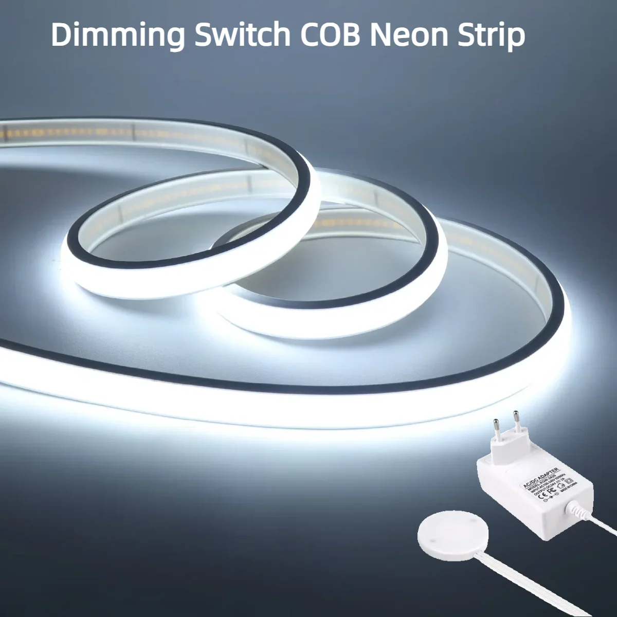 10M Available COB Neon Strip Light Set 320LEDs/M High Lumen DC24V With Dimmable Touch/Hand Sweep Sensor Panel Switch Waterproof