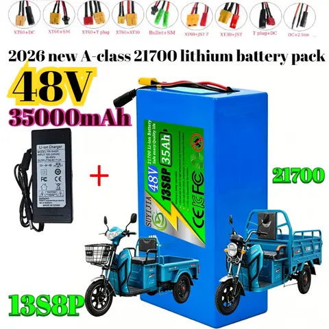 21700 48V 35Ah Lithium Battery 13S8P Battery Pack 2000W with Built-in BMS Folding Electric Scooter For Kugoo M5/M5Pro/MaxSpeed