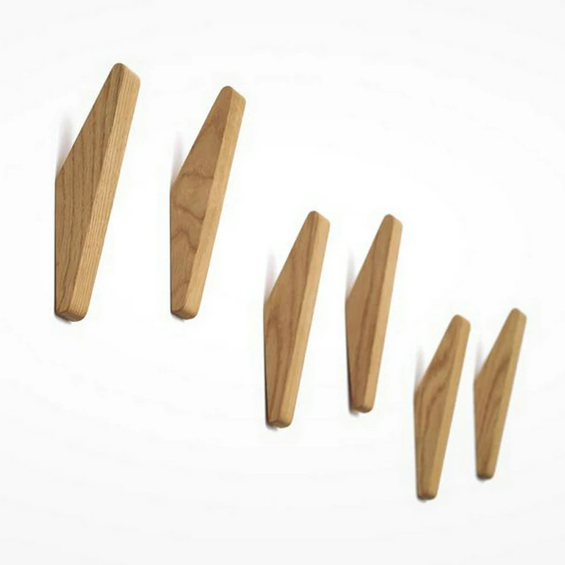 

2/4/8Piece Wall Coat Wooden Hook Clothes Robe Hanger Scarf Towel Earphone Hook Home Hotel Restaurant Decoration