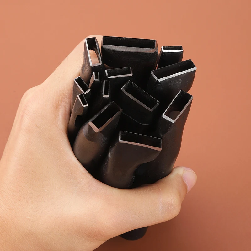 WUTA Basic Series 1pc Leather Hollow Punch Black Rectangle Slot Puncher Oblong Hole Cutter for DIY Craft Tools Belt Strap, bags