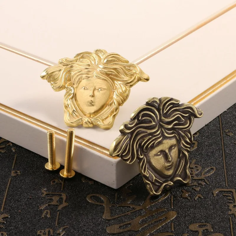 Personalized Character Design Handle Brass Door Handle Vintage Little Angel Scholar Ballet Dancer Drawer ShoeCabinet Door Handle