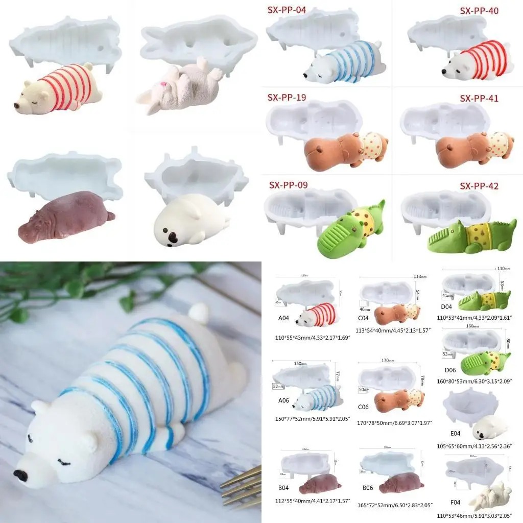 

E8BD Creative Animal Shaped Silicone Cake Molds Handmade DIY Bread Mould Mousse Moulds Cartoon Cake Decorating Tools 10 T