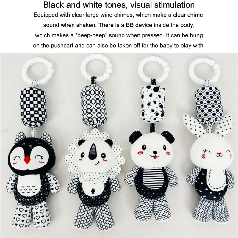 新生児の視覚刺激と安らかな就寝のための柔らかいポリエステル製おもちゃ付き回転式ベビーベッドモバイル