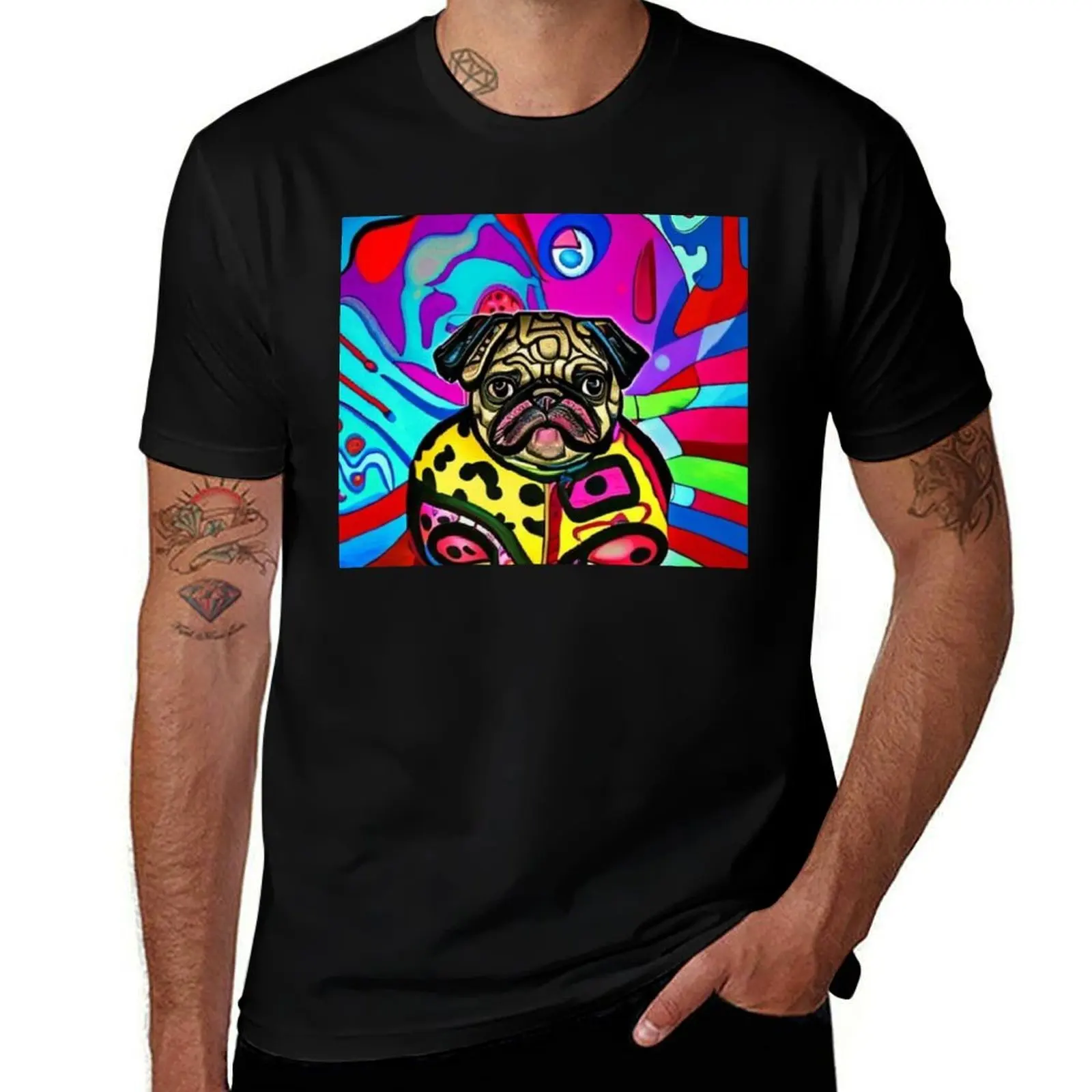 

The Pug T-Shirt oversized Luxury man Louboutins mens t shirts top quality