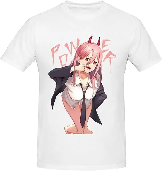 Chainsaw-camisa de Anime para hombre, camiseta de manga corta de algodón personalizada transpirable, Tops casuales de moda, camisetas negras