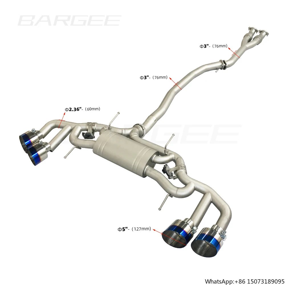 

Высококачественная титановая выхлопная система Valvetronic Catback Bargee для GT-R35 3.8T 2008+