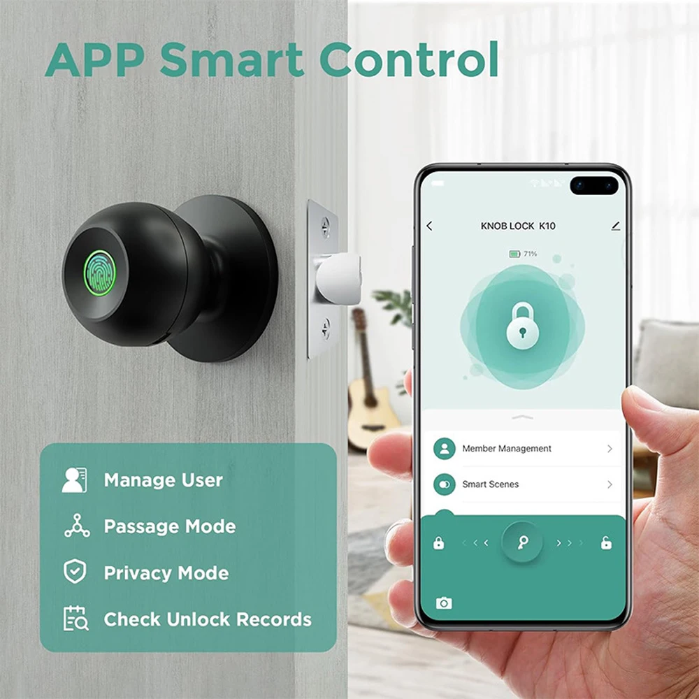 tuya-app-control-smart-door-lock-type-c-fingerprint-lock-bluetooth-keyless-door-handle-fingerprint-electronic-door-lock
