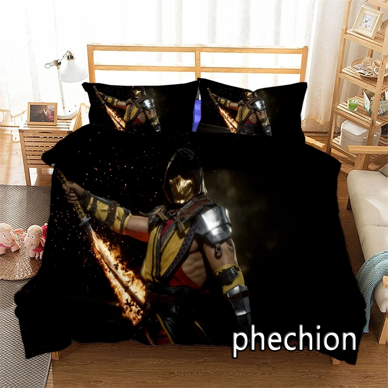 3D Printed Game Mortal Kombat 11 Bedding Set Duvet Covers Pillowcases Comforter Bedding Set Bedclothes Textile Home N25