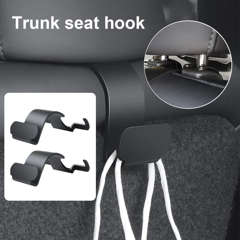 2pcs Rear Headrest Hook for Tesla Model Y Organizer Center Console Head Rest Storage Accessories Bag Umbrella Trunk Hanger