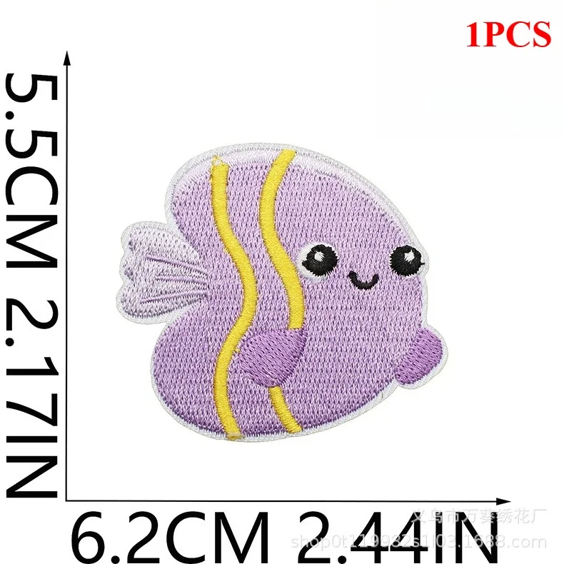 Мультяшное-морское-существо-эмблема-вышитая-ткань-нашивки-с-морским-существом-украшение-вышивка-этикетка-ракушка-гладильный-значок-с-акулой