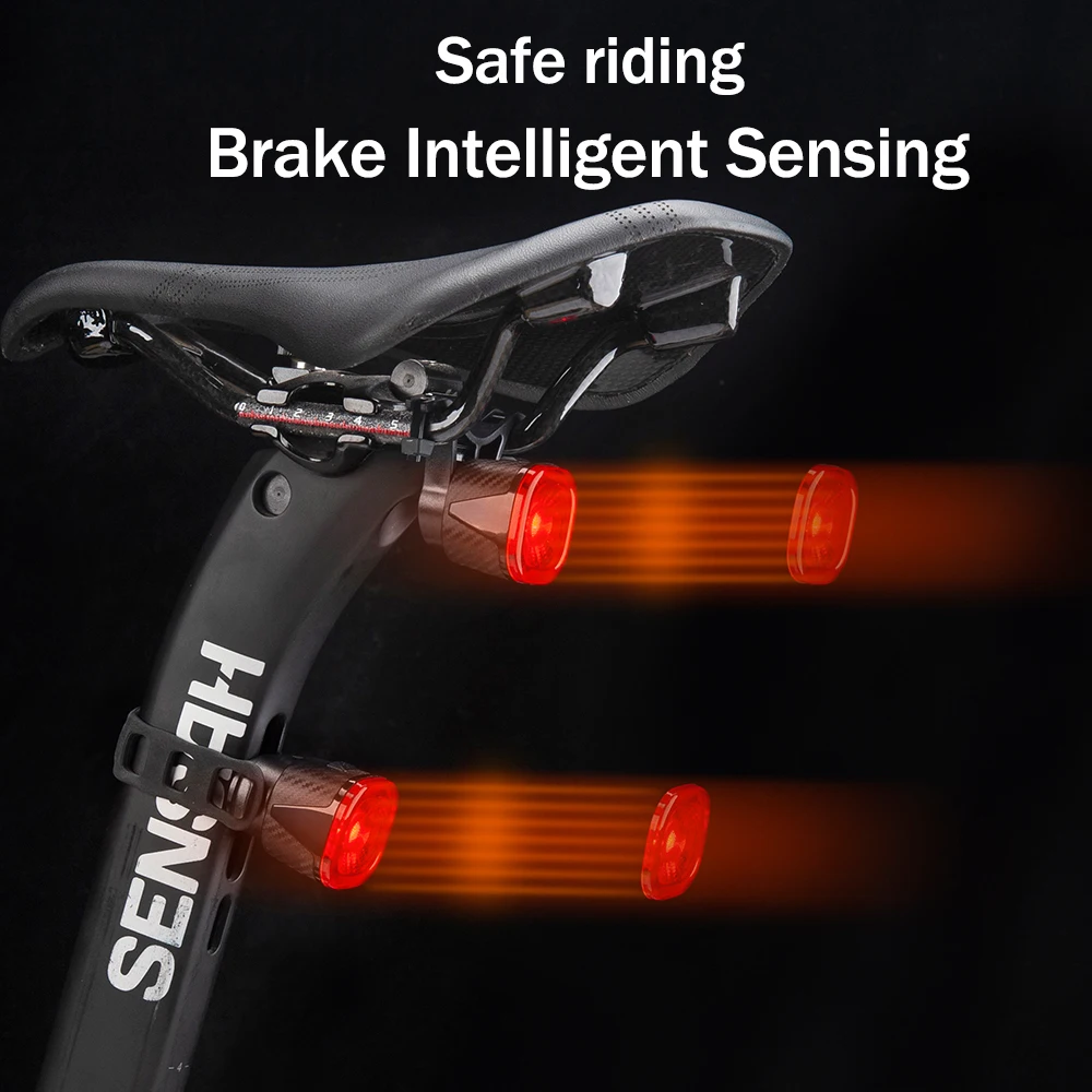 

ANTUSI Smart Fahrrad Bremse Licht IPx6 Rücklicht Typ-C Bike Schwanz Hinten Licht Auto Stop LED Reiten Warnung Sicherheit radfa