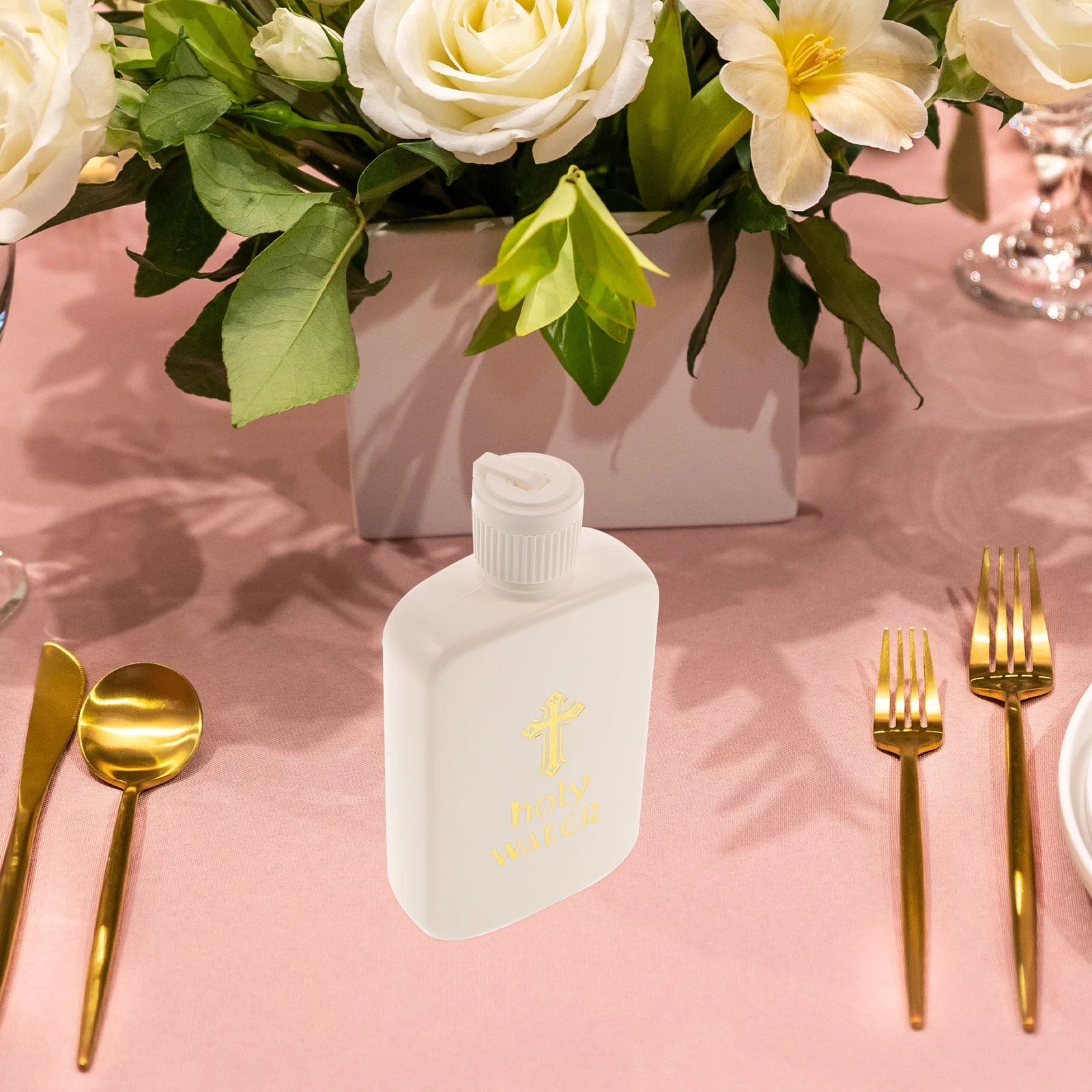 4pcs Holy Water Bottle Set Mini Apothecary Bottles For Baptism Church Decor Small Refillable Containers Wedding Party Favors