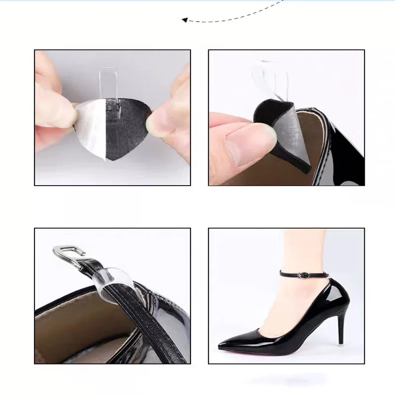 Invisible de salto alto atacadores de sapatos, Anti-Drop Heel Elastic Strap, Preguiçoso Banda Arnês, Cadarço Fivela, 2pcs