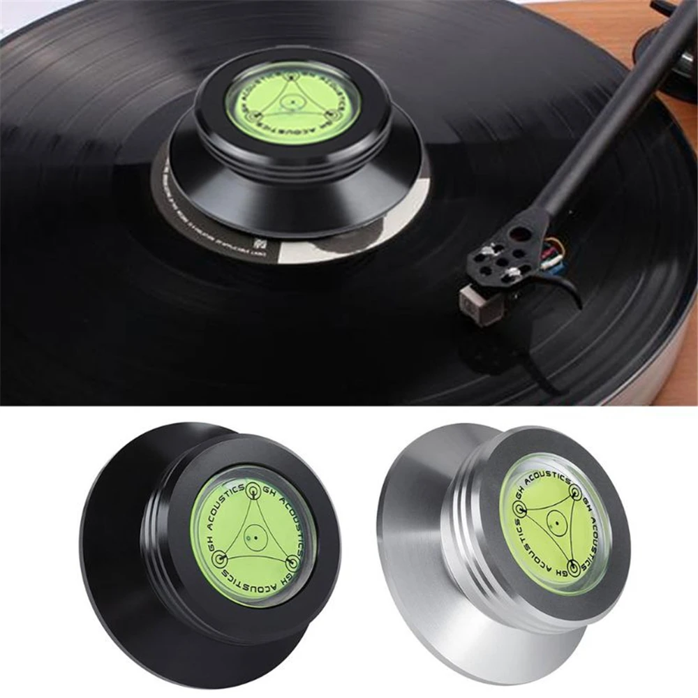 Aluminum Record Weight Clamp for LP Vinyl CD Player Bubble Level Turntables Metal Disc Stabilizer Chassis Acoustic Accessories