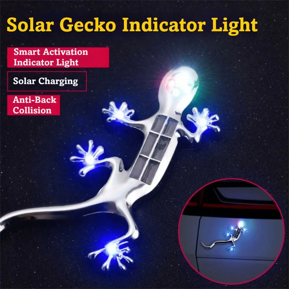 ABS Material Warning Signal Light Waterproof Safety Solar Warning Light Vibration Induction Decorative Sticker Led Car Lamp