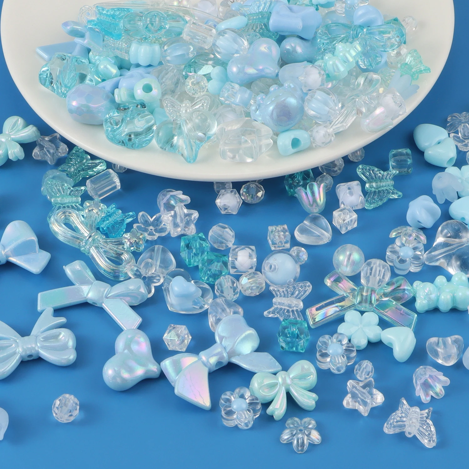 Acrylic Assorted Beads Loose Spacer Bead For DIY Handmade Bracelet Phone Strap Keychain Jewelry Making Supplies Accessory