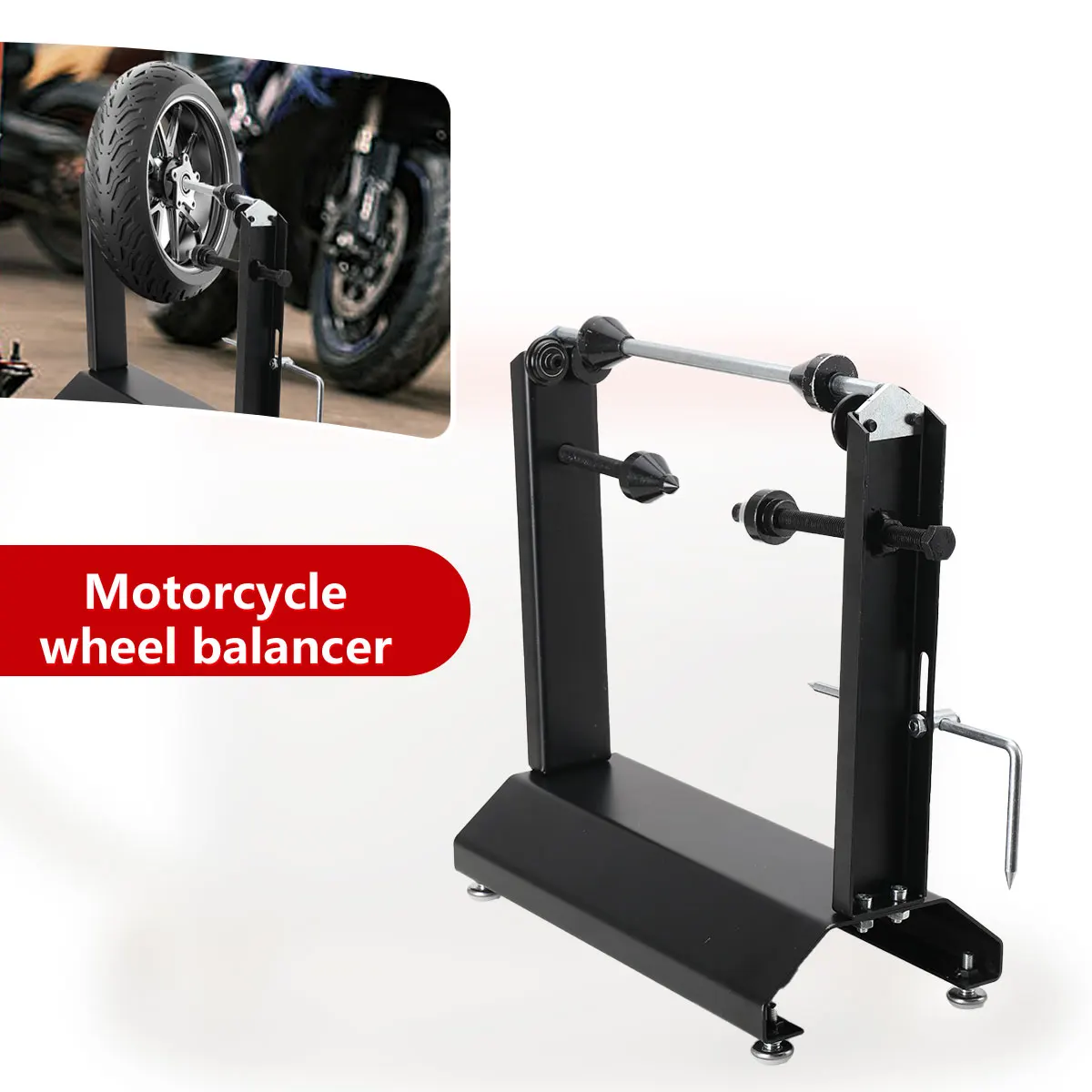 Motorfietsband Balansframe Algemene handleiding Eenvoudige balanceringsmachine Balansinstrument Bandenrichter Onderhoudsgereedschap