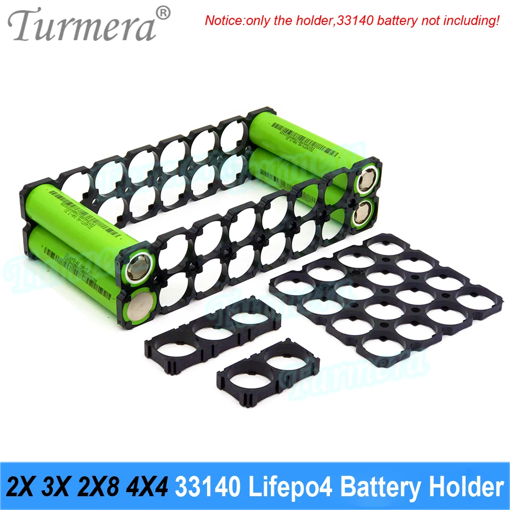 Turmera 33140 Lifepo4 Uchwyt baterii 2X 3X 2X8 4X4 Aperture 33,5 mm Uchwyt antywibracyjny do akumulatorów Diy 12V 36V 48V