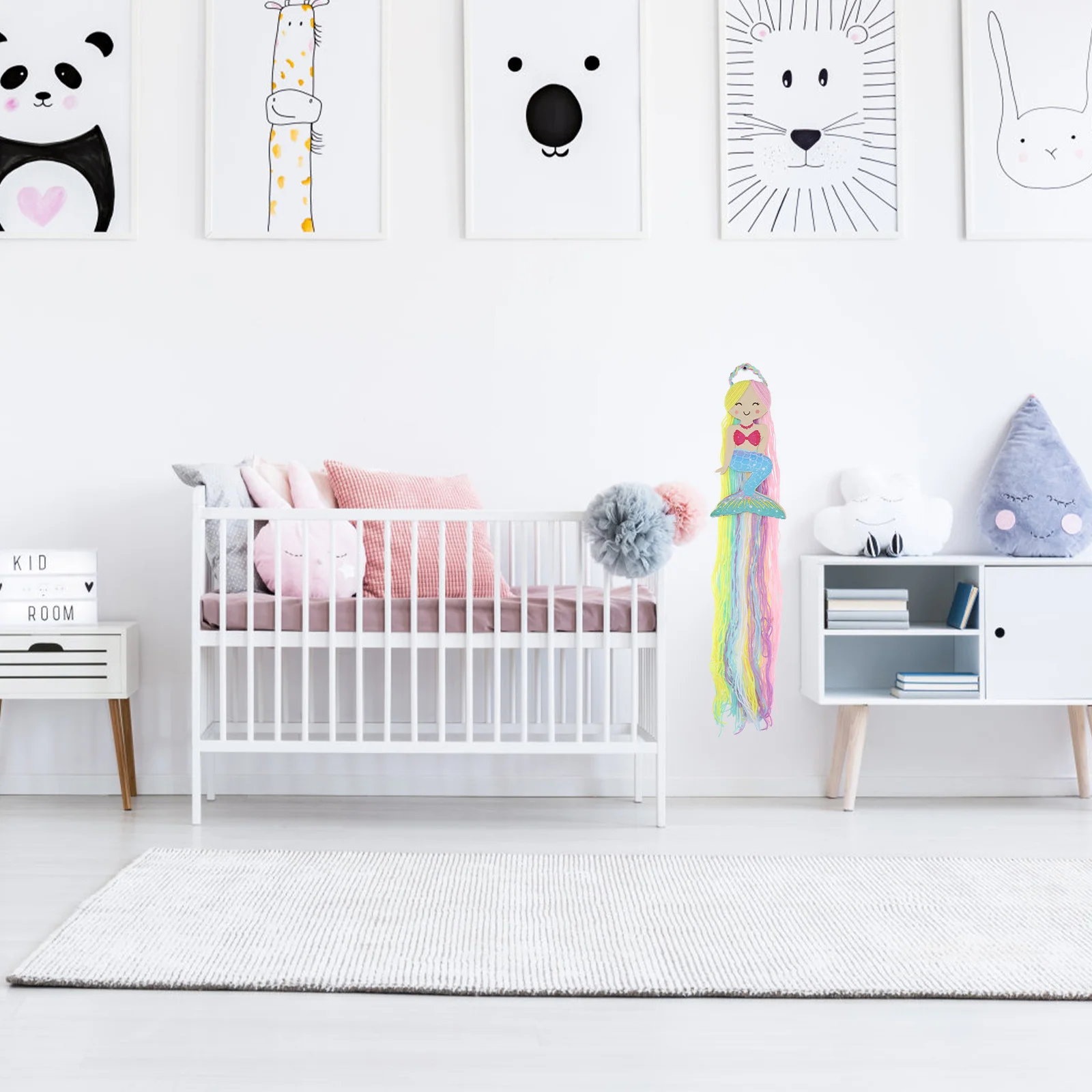 مشبك شعر منظم شرابة جدار ديكور للفتيات غرفة حورية البحر عقال حامل معلق الديكور تخزين قلادة #1