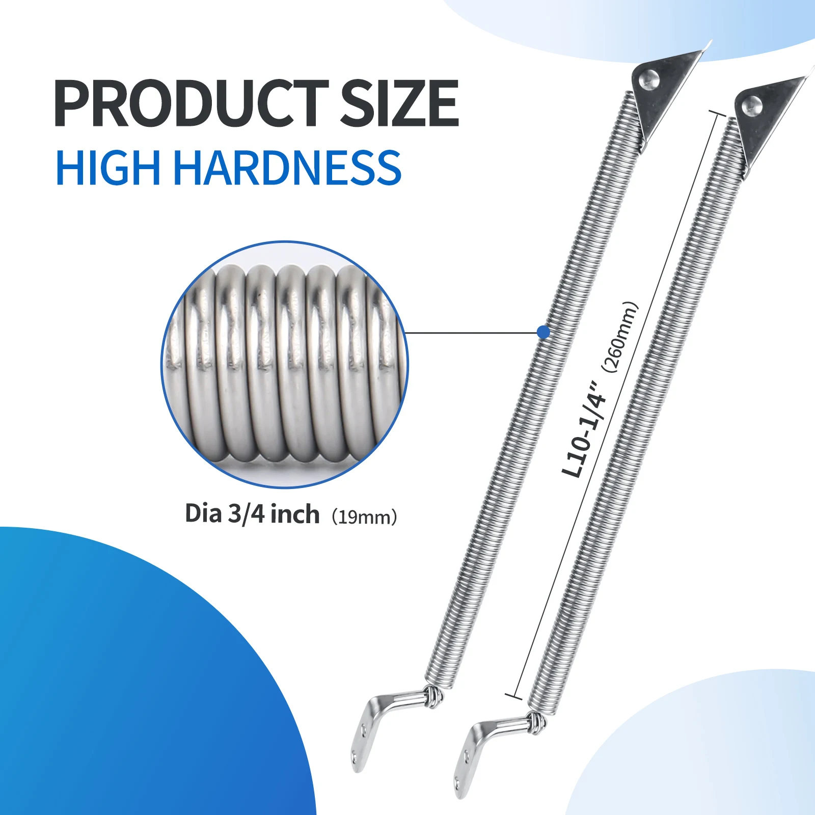 الفولاذ المقاوم للصدأ العلوي تصاعد بار ، الأجهزة البحرية ، دعم فتحة القارب ، الأدوات اليدوية للقوارب ، 8-5 ، 8 "، 2 قطعة