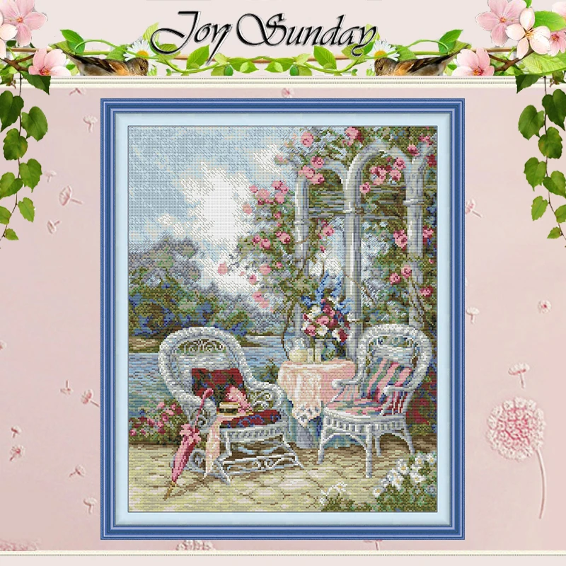 

Leisure Chair Scenery Patterns Counted Cross Stitch Set DIY 11CT 14CT 16CT Stamped DMC Cross-stitch Kit Embroidery Needlework