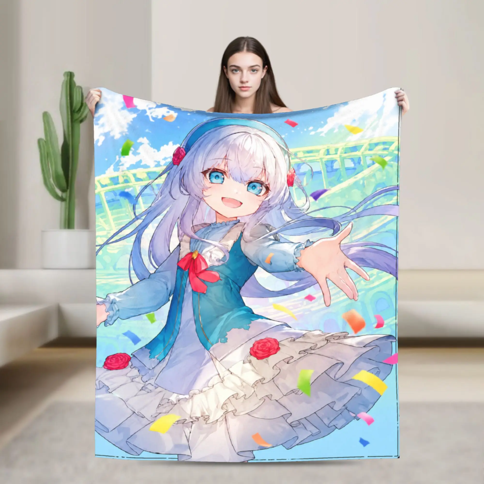 Nia Liston Party Moment Blanket  Warm Soft Print Plush Bedding Throws For Bedroom Airplane Travel Flannel Bedspread Bed Cover
