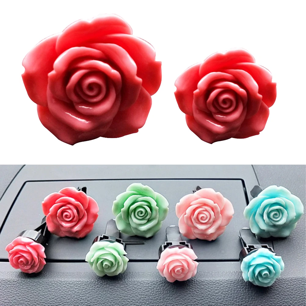 

Rose Shape Car Perfume Aromatherapy Clip Mini Air Freshener Essential Oils Diffuser Safe Elegant Design Temperature Resistant