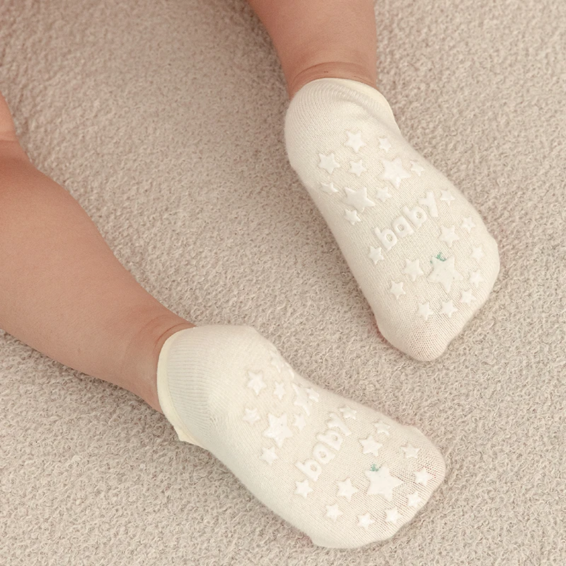 Autumn Children\'s Pure Cotton Comfortable Skin-Friendly Floor Socks Newborn Baby Cute Cartoon Animal Pattern Glue Dot Socks