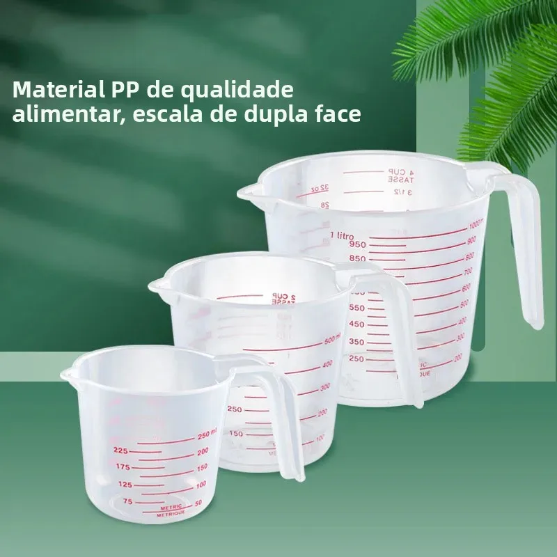 Copo Medidor de Silicone 250/500/1000ML, Colheres Medidoras, Jarra Plástica, Balança Digital de Cozinha, Ferramentas de Confeitaria, Acessórios com Timer