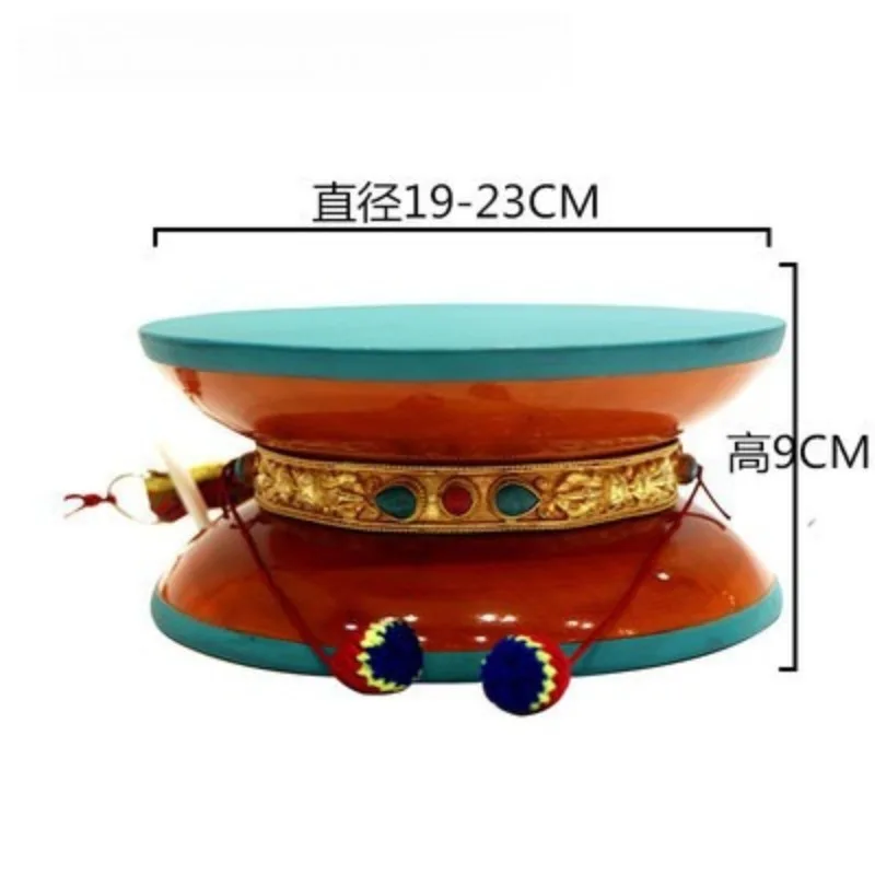 Nepalese Handmade Sheepskin Round Drum Mulberry Wood Buddhism Orff Percussion Instrument Performance Accompaniment Tambourines - Image 5