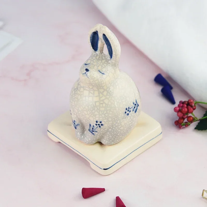 

Cat incense burner rabbit tower incense household indoor sandalwood ceramic incense burner