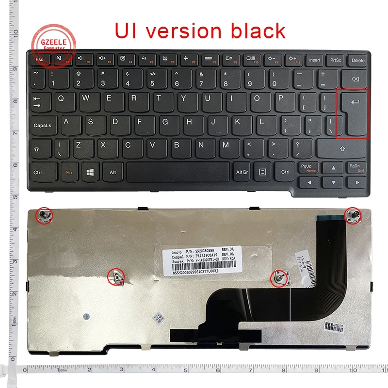 

GZEELE New Keyboard For Lenovo IdeaPad YOGA 11S YOGA11S-IFI 11S-ITH Keyboard UK 25210801 25210849 MP-12U13US-686 QWERTY