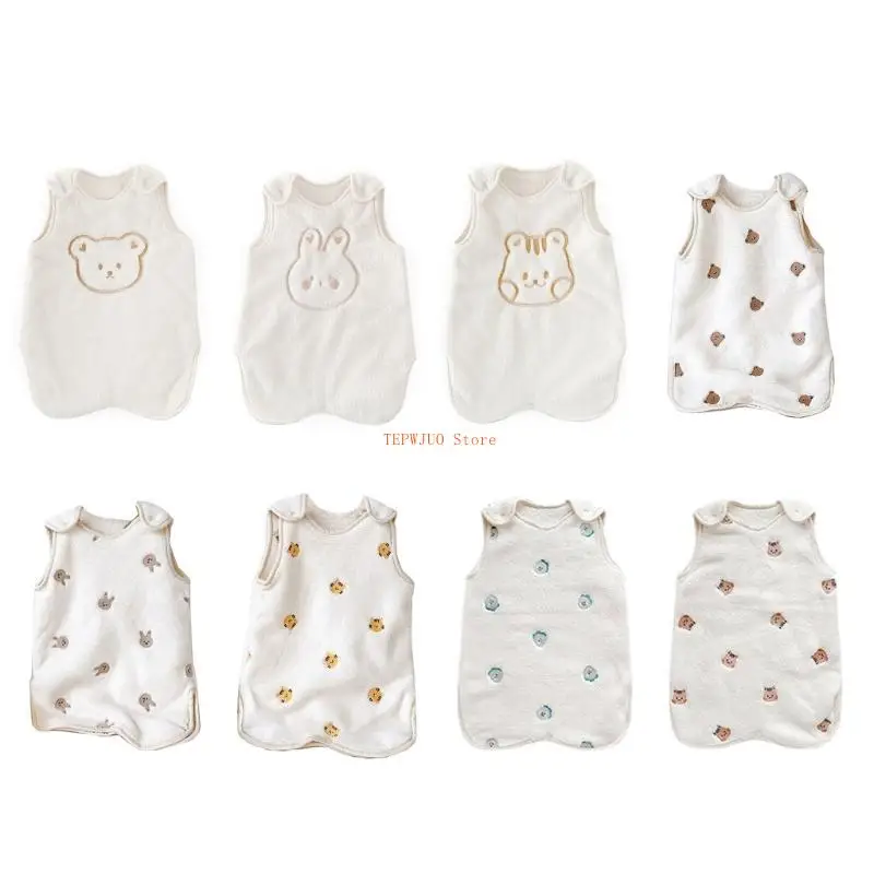 U50F كيس نوم دافئ للأطفال لفصل الخريف والشتاء لحاف سميك مقاوم للركلة للأطفال