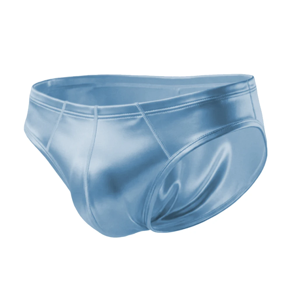 Breathable U-shaped Briefs Men Glossy Briefs 50 Polyamide 50 Spandex High Elasticity Fabric Air Permeable Design