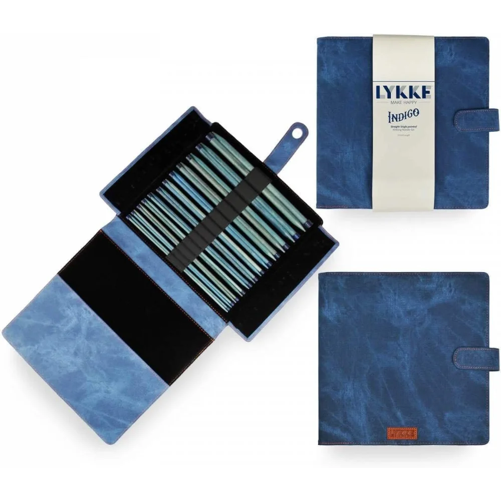 

Подарочный набор прямых спиц длиной 10 дюймов, мешочек цвета индиго