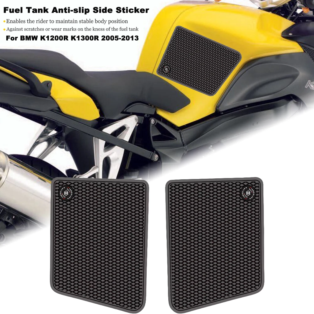 For K1200R K1300R 2005-2013 Motorcycle Accessories Fuel Tank Pad Protector Sticker Side Anti Slip Protection Pad Knee Grip