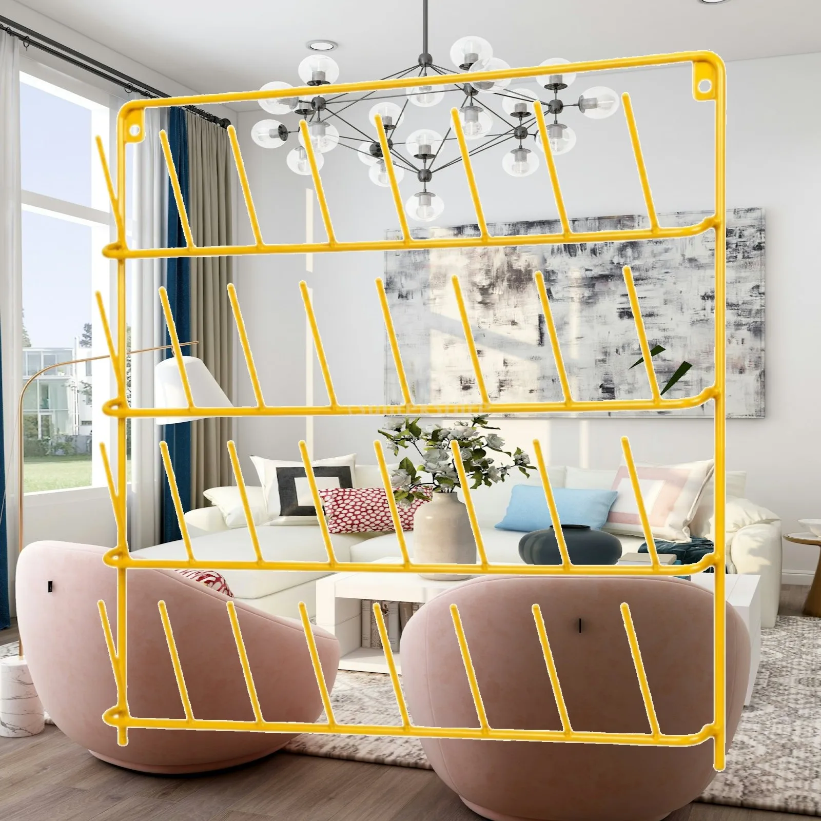 Jewelry Storage Rack Space-Saving Thread Spool Organizer with Horizontal Tiers Wall Mounted Jewelry Organizer Easy to Install
