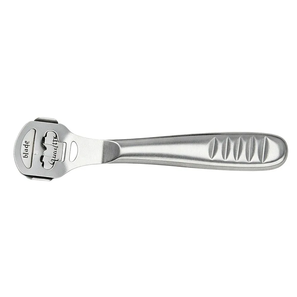 Silver Finished Appearance Stainless Steel Callus Shaver Set Comes With Replacement Blades Stainless Steel Foot Dead Skin File