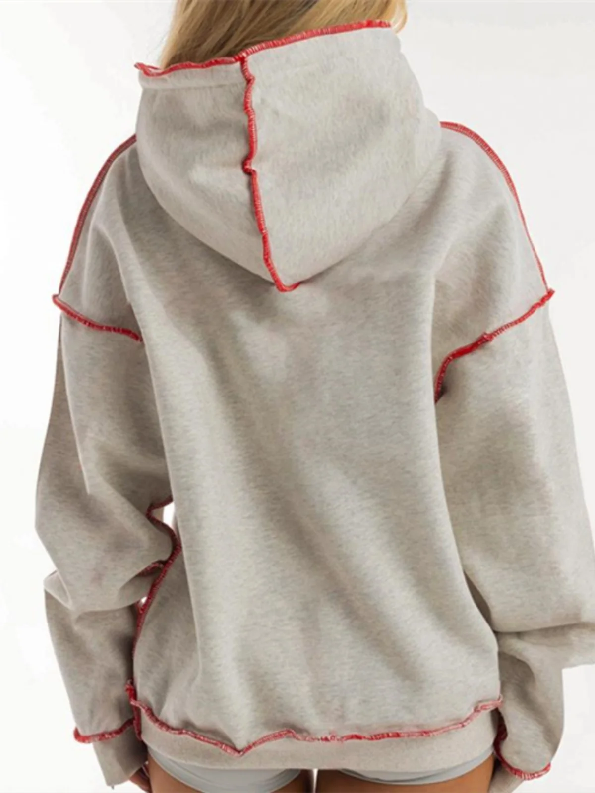 Faionable sweat à capuche pull femme rue Sle Long Sve coupe ample confortable haut décontracté Streetwear