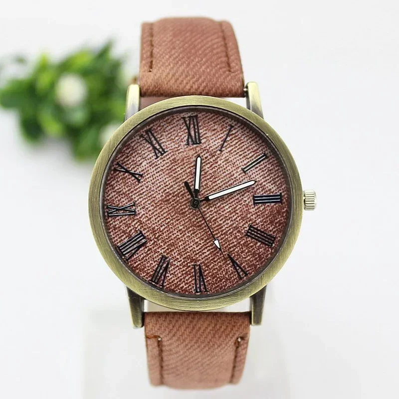 Top Luxury Solid Color Men Watches Fashion Jeans Leather MEIBO Quartz Wristwatch Ladies Female Watch Relogio Feminino