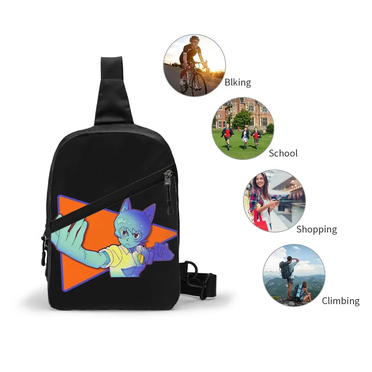 ニコール・ガムボール・ワッターソンチェストバッグメンズスリングクロスボディバックパックチェストバッグ旅行ハイキングデイパックショルダーバッグ