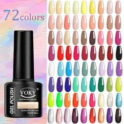 VOKY 7ml Peel-Off Gel Nail Polish - Long-Lasting, Alcohol-Free, Vibrant Colors for Stylish Women