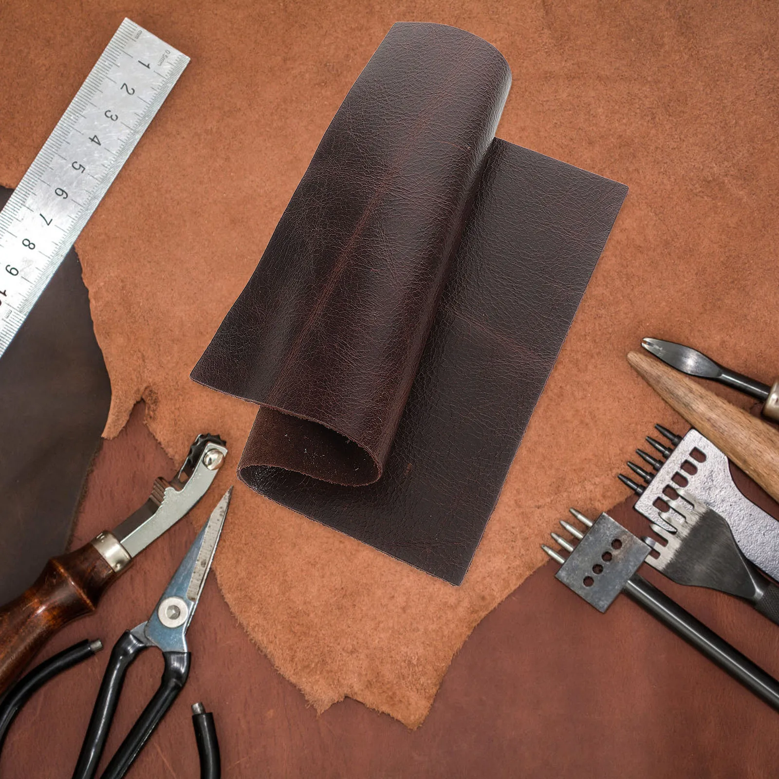 

Premium Sheets for DIY Wallets Thick Cowhide Tooling for Crafting Sewing Accessories and Handbag Making