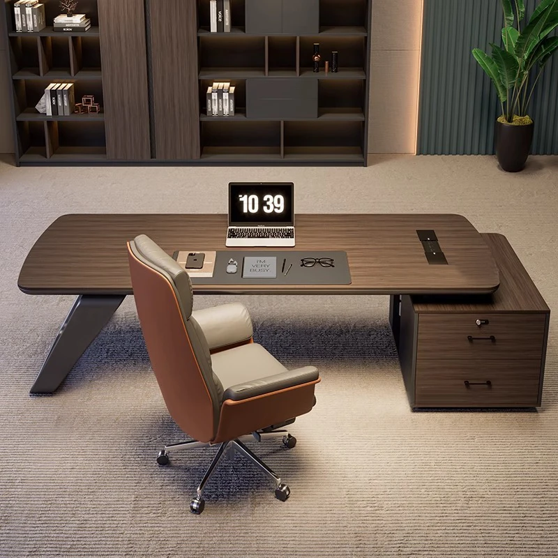 

Boss table light luxury high sense simple modern president table office desk desk and chair combination
